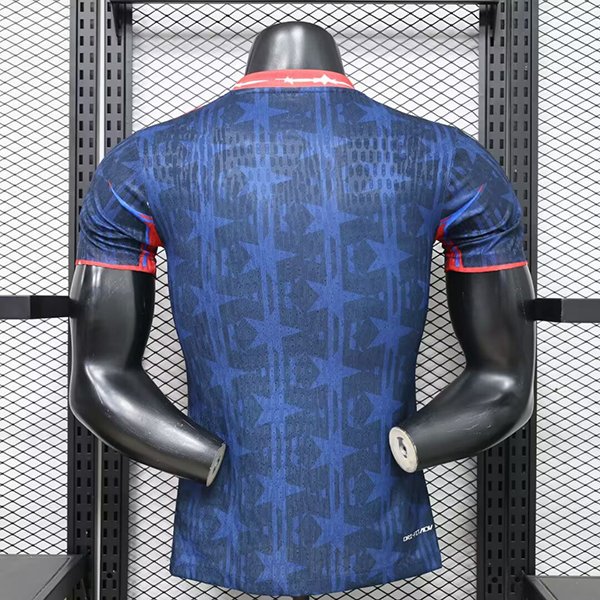 player version 26 27 psg x jordan special navy blue red jersey back Player Version 26 27 PSG x Jordan Special Navy Blue Red Jersey - Back