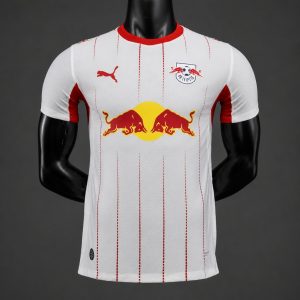 New arrivals Player Version 26 27 RB Leipzig Home White Stripes Jersey - Front