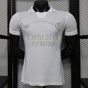 New arrivals Player Version 26 27 Real Madrid All-White Tonal 125th Anniversary Jersey - Front