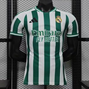 New arrivals Player Version 26 27 Real Madrid Green & White Stripes Special Edition Jersey - Front