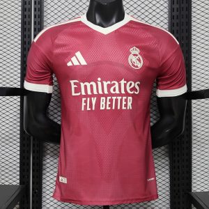 Player Version 26 27 Real Madrid Third Burgundy Red Jersey - Front