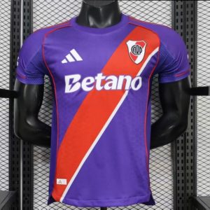 New arrivals Player Version 26 27 River Plate Third Purple with Red Diagonal Sash Jersey - Front