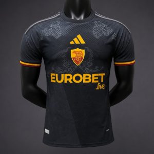 Player Version 26 27 Roma Third Black Jersey - Front