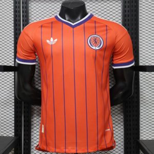 Player Version 26 27 Scotland Away Orange with Purple Pinstripe Jersey - Front