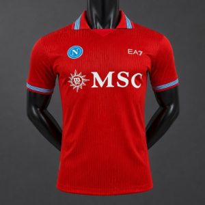 Player Version 26 27 SSC Napoli Third Red Jersey - Front