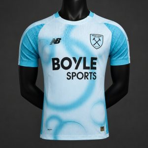 Player Version 26 27 West Ham United Third White & Blue Jersey - Front