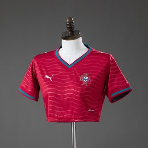 Portugal 2026 Home Women's Crop Top Style Jersey S-XXL - Front