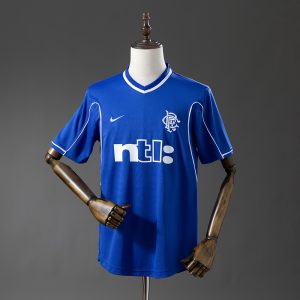 Rangers 99 01 Home Retro Jersey S-XXL - Front