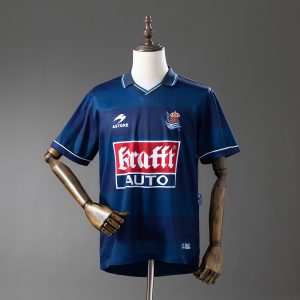 New arrivals Real Sociedad 99 00 Away Retro Jersey S-XXL - Front