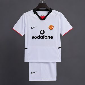 Retro 02 03 Kids Manchester United Away Jersey - Front