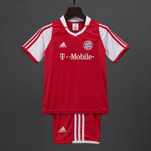 Retro 03 04 Kids Bayern Munich Home Jersey - Front
