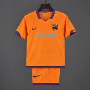Retro 06 07 Kids Barcelona Away Jersey - Front
