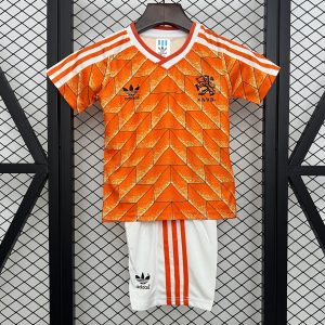 Retro 1988 Kids Netherlands Home Size 16-28 Jersey - Front