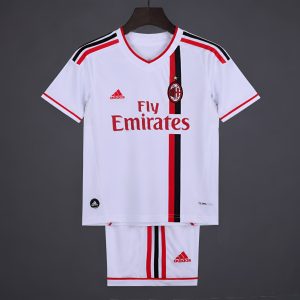 Retro 2010 11 Kids AC Milan White Away Jersey - Front