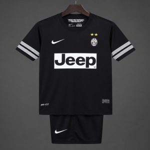 Retro 2012 13 Kids Juventus Black Away Jersey - Front