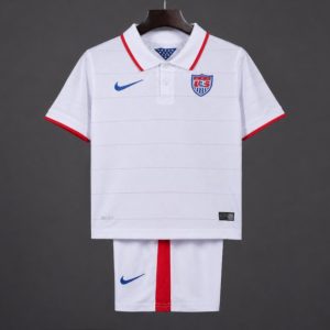 Retro 2014 Kids USA White Home Jersey - Front