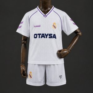 Retro 90 92 Kids Real Madrid Home Jersey - Front