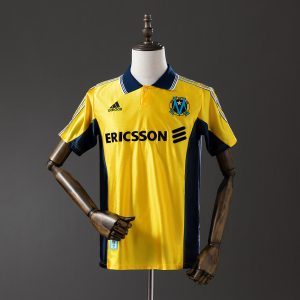 Retro 98 99 Marseille away yellow S-XXL (811) - Front
