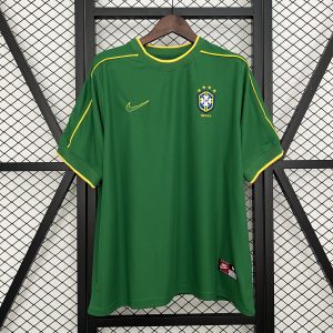 Sale Retro Brazil 1998 Goalkeeper Green S-XXL - Front