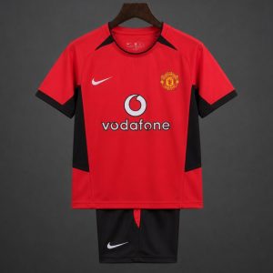 Retro Kids 02 04 Manchester United Home Jersey - Front