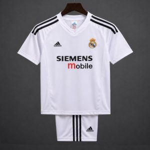 Retro Kids 04 05 Real Madrid Home Jersey - Front
