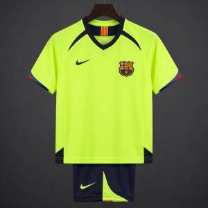 Retro Kids 05 06 Barcelona Away Jersey - Front