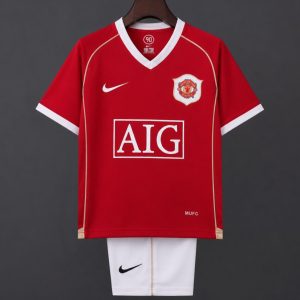 Retro Kids 06 07 Manchester United Home Jersey - Front