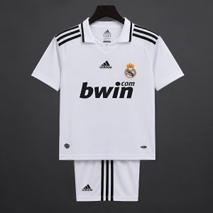 Retro Kids 08 09 Real Madrid Home Jersey - Front