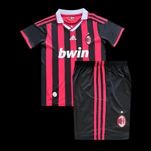 Retro Kids 09 10 AC Milan Home Jersey-2 - Front
