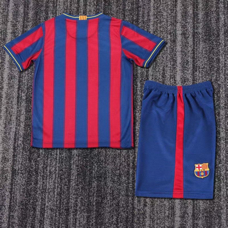 retro kids 09 10 fc barcelona home jersey back Retro Kids 09 10 FC Barcelona Home Jersey - Back