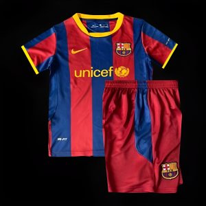 Retro Kids 10 11 Barcelona Home Jersey - Front