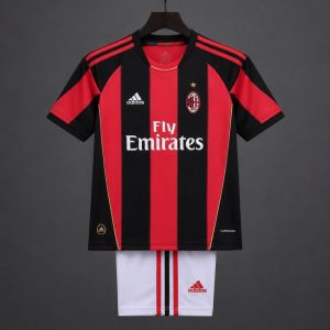 Retro Kids 11 12 AC Milan Home Jersey - Front