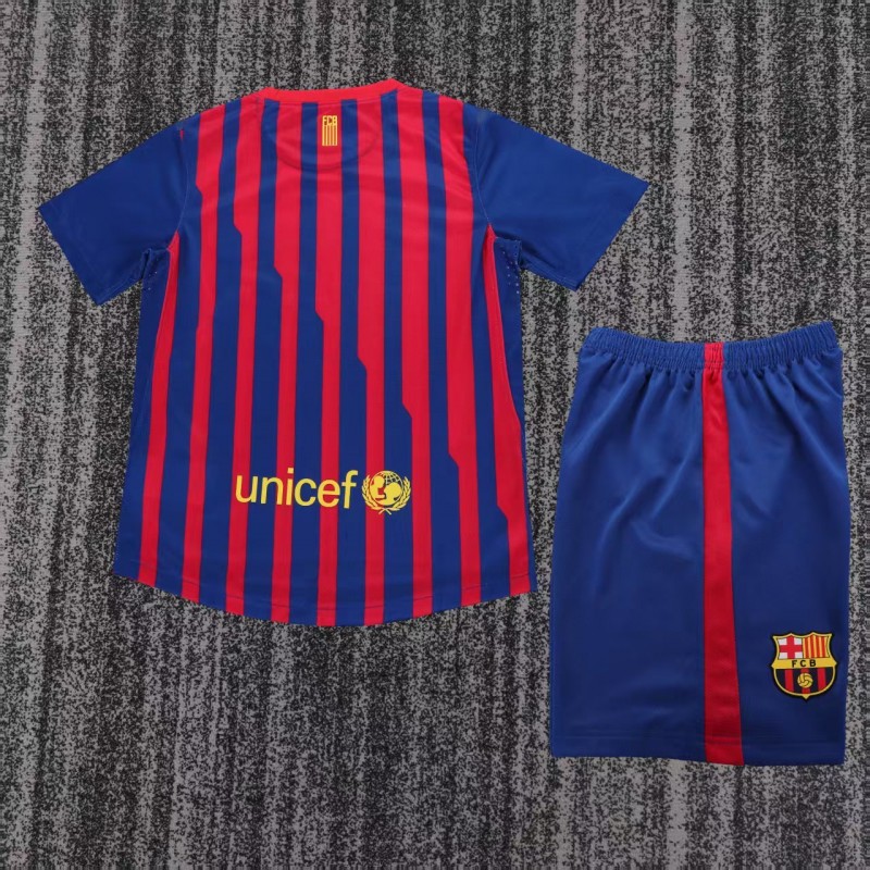 retro kids 11 12 fc barcelona home jersey back Retro Kids 11 12 FC Barcelona Home Jersey - Back