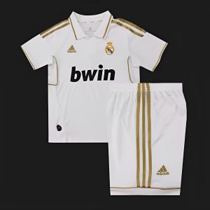 Retro Kids 11 12 Real Madrid Home Jersey - Front