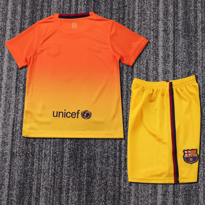 retro kids 12 13 fc barcelona away jersey back Retro Kids 12 13 FC Barcelona Away Jersey - Back