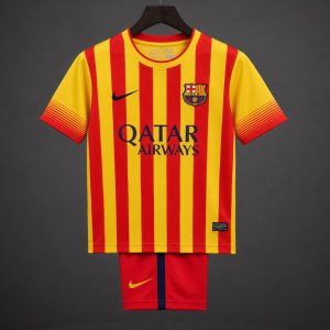 Retro Kids 13 14 FC Barcelona Away Jersey - Front