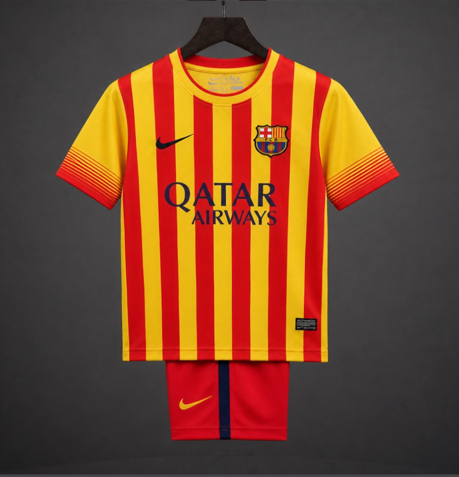retro kids 13 14 fc barcelona away jersey front Retro Kids 13 14 FC Barcelona Away Jersey - Front