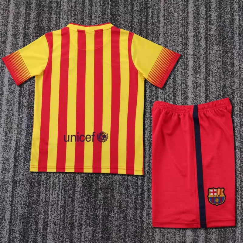 retro kids 13 14 fc barcelona away jersey back Retro Kids 13 14 FC Barcelona Away Jersey - Back
