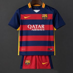 Retro Kids 15 16 FC Barcelona Home Jersey - Front