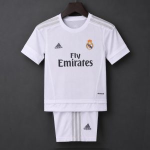 Retro Kids 15 16 Real Madrid Home Jersey - Front