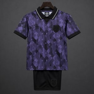 Retro Kids 1990 England Black Jersey - Front