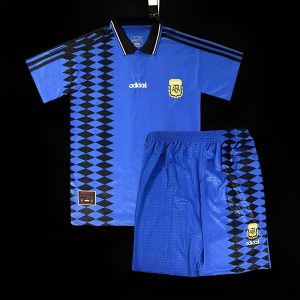 Retro Kids 1994 Argentina Away Jersey - Front