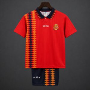 Retro Kids 1994 Spain Home Jersey - Front