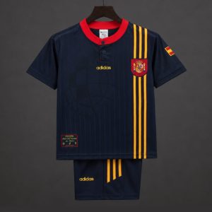 Retro Kids 1996 Spain Away Jersey - Front