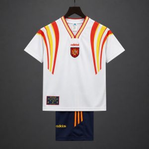 Retro Kids 1996 Spain Third WhiteJersey - Front
