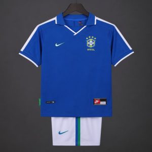 Retro Kids 1997 Brazil Away Jersey - Front