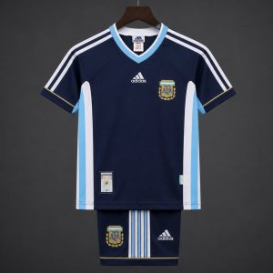 Retro Kids 1998 Argentina Away Jersey - Front