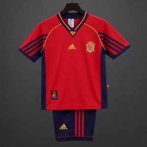 Retro Kids 1998 Spain Home Jersey - Front