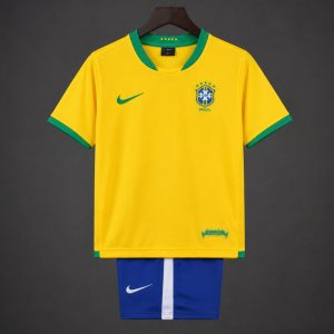 Retro Kids 2006 Brazil Home Jersey - Front