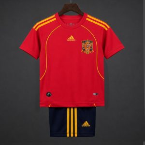 Retro Kids 2008 Spain Home Jersey - Front